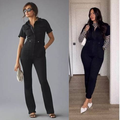 Good American  Fit for Success Jumpsuit in Wash Black099 Size X-Small