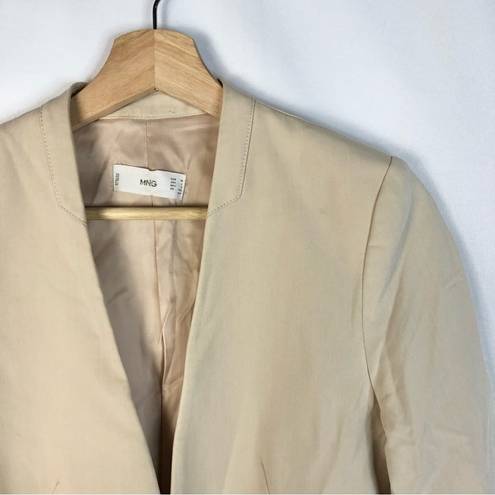 Mango MNG  Cream Clasp Front Blazer Jacket 4