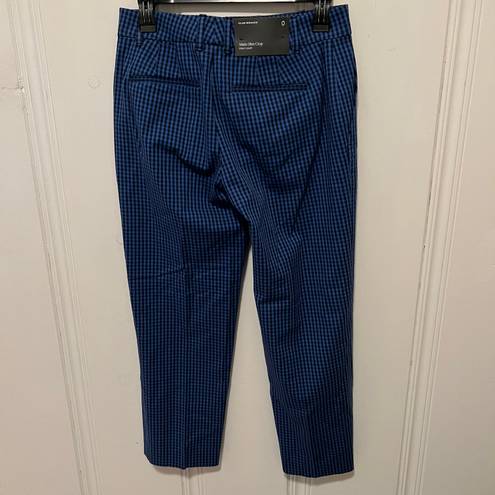 Club Monaco Patterned Blue Black Matie Ankle Cropped Work Pants Size 0 NWT