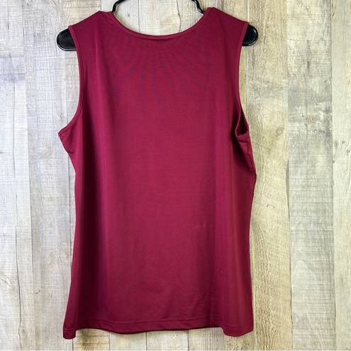 Krass&co Salon Studio Medium 2 Piece Garnet color Tank Top w/Open Front Duster/…