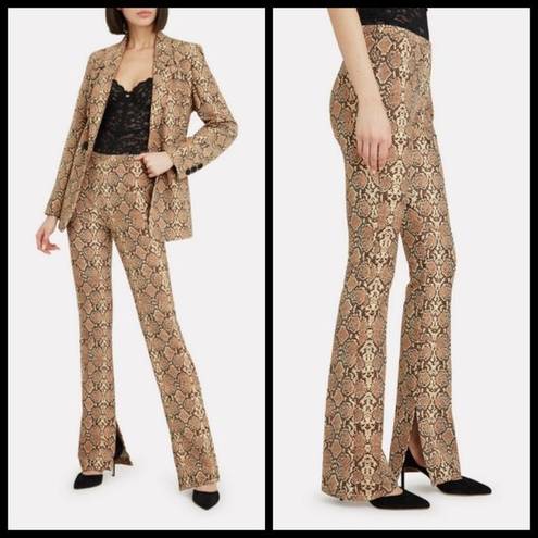 ANINE BING 💕💕 Cigarette Python Trousers ~ Split Cuff Snakeskin Print XS NWT