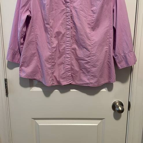 Basic Editions  Woman Button Down Blouse—Size 1X