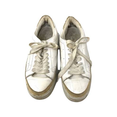 All Saints white leather platform Trish Trainer 37