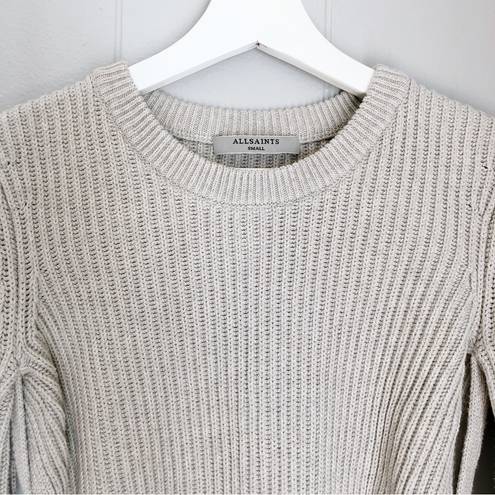 All Saints East Jumper Sweater Pullover Top Mist Grey Small Women’s Cotton