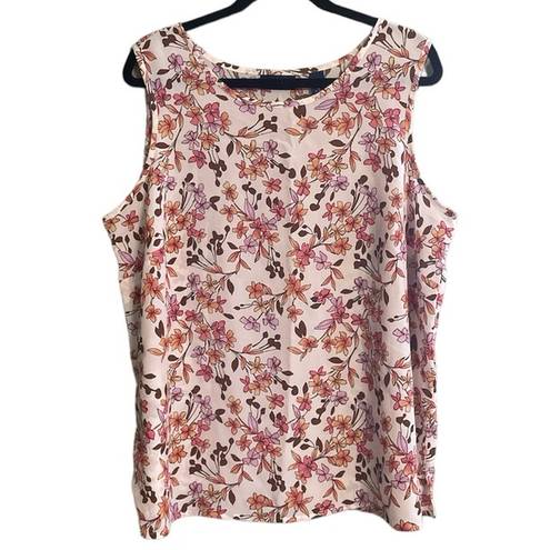 Karen Scott  Floral Tank Top Size 1X