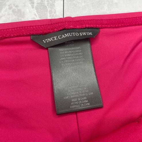 Vince Camuto  Shirred Smooth Fit Low Rise Cheeky Bikini Bottom Dragon Fruit Pink