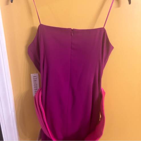 Jay Godfrey  NEW Neiman Marcus strapless evening gown, sash, fuschia, size 14