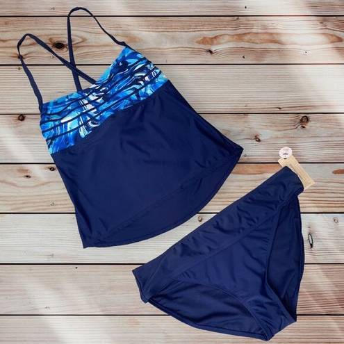 Parker Peyton &  Blue Tankini Set Size 0X New