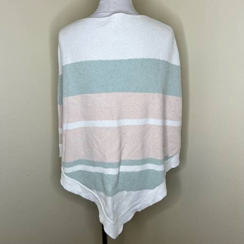 Barefoot Dreams NWT  Ocean Breeze Poncho OS Multi Stripe Pink CozyChic Ultra Lite