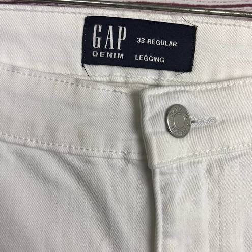 Gap  Women's White Straight Leg Ankle  Legging Denim Jeans Sz 16/33 NWT