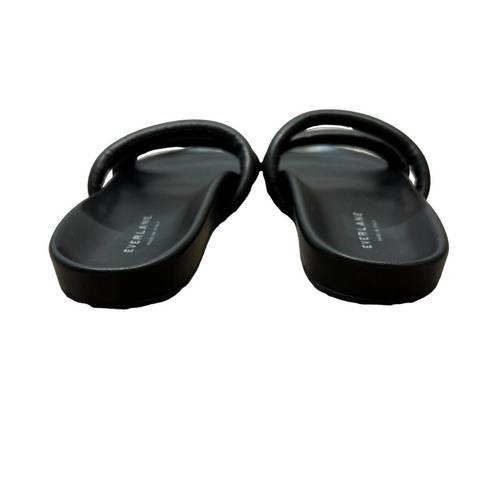 Everlane  Women’s "The Form" Three Strap Black Sandal Size 6 Puffy Slip On Slides