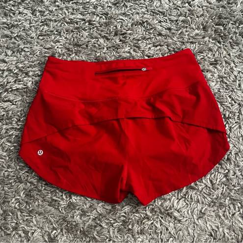 Lululemon  speed up high rise 2.5” dark red size 8