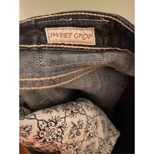 Big star  Jeans Sweet Crop Denim Blue Indigo Wash Whiskered Mid Rise 29