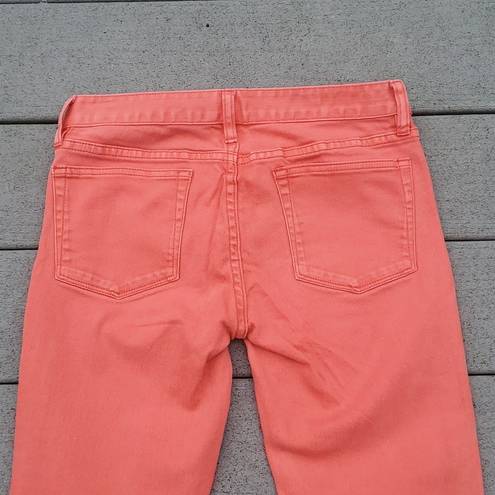  Stretch Size 26 Toothpick Jeans | J.Crew Coral Colored Jeans Style 77088