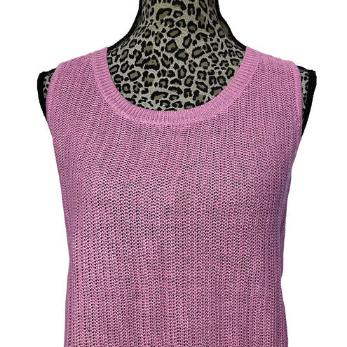 Talbots  Pink Sleeveless Linen Knit Sweater Vest Plus Size Petite XP NWT