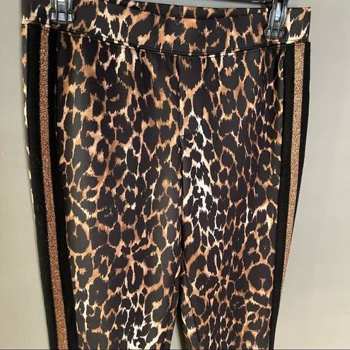 Pam & Gela  Leopard Leggings gold racer / tuxedo stripe