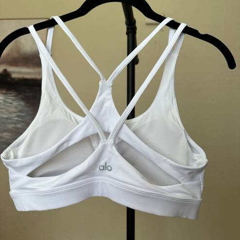 Alo Yoga  Airbrush Suspension Sports Bra White Size M