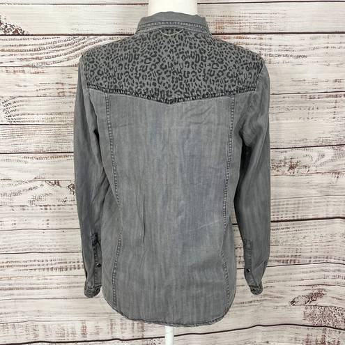 The Kooples  Gray Denim Button Down Shirt, EUC, Size Small, MSRP $228