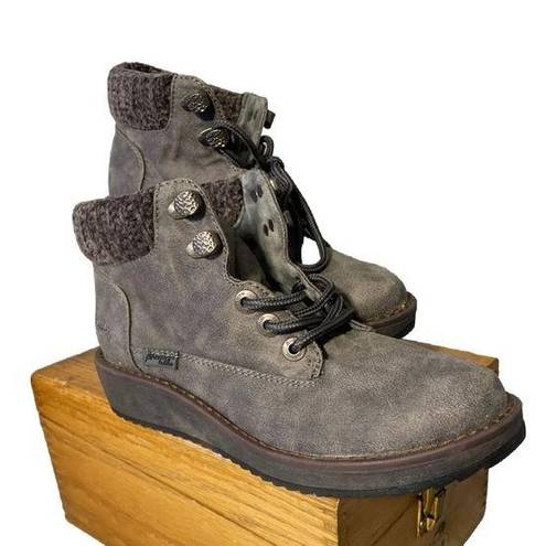 blowfish  Malibu Boots 6.5 Ankle Womens Gray euc 4 Earth 2105