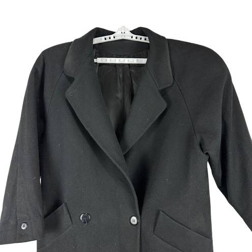 London Fog  Women's Tempe Europa 100% Pure Wool Coat Size 12 Petite Black