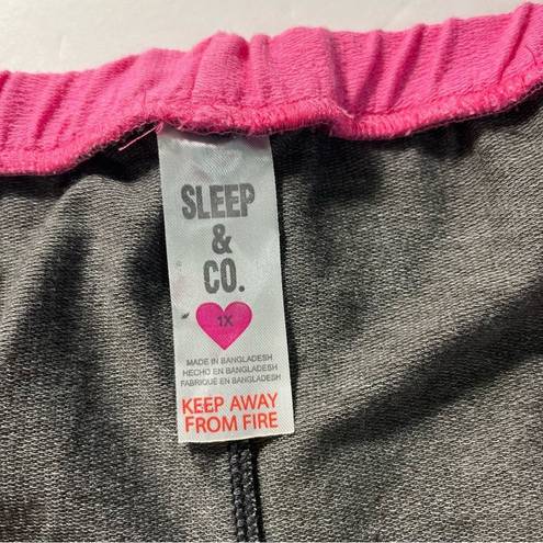 Krass&co Sleep &  Grey and Pink Pajama Shorts Women’s Plus Size 1X