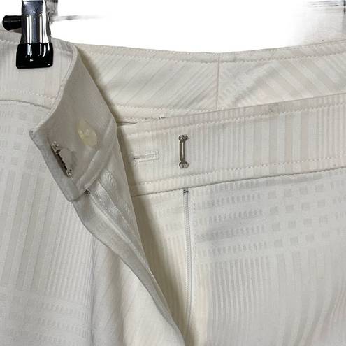 St. John NWT  Collection Fashion Fit Wide Leg Trouser Pants Off White Women’s 6