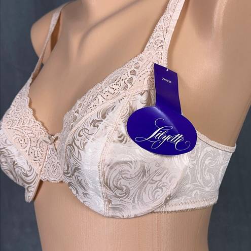 Second Skin Vintage New Lilyette Bra Size 36B Peach  Satin Style 0884 Lace