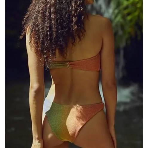 Beach Riot NEW  Free People desert ombre shine Bikini Swim Bottoms, size M