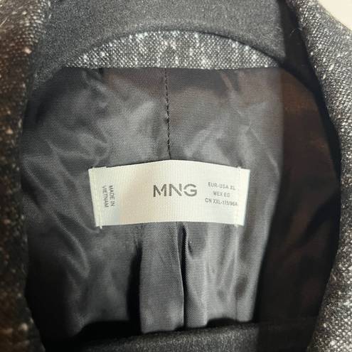 Mango MNG charcoal double button blazer jacket
