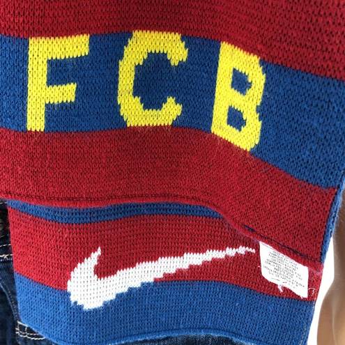 Nike  Blue Red Yellow Knit FCB Barcelona Spain Football Futbol Soccer Scarf