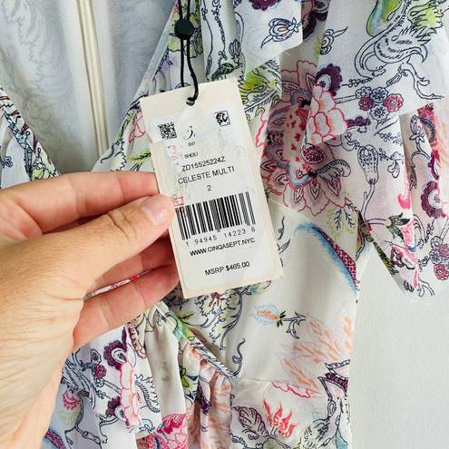 Cinq à Sept NEW  Sheilla Maxi Dress in Celeste Multi Floral