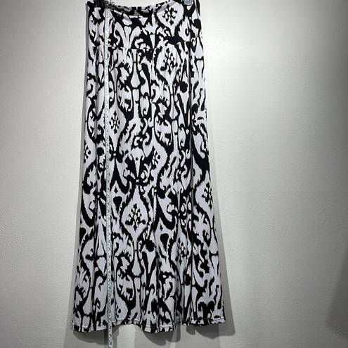 Tracy Evans  Black and White Abstract Print Strapless Dress Size XL