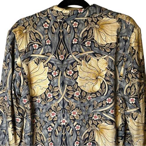 Krass&co Morris &  H&M Floral Art Nouveau Jacket Boyfriend Blazer 1 Button Size 6