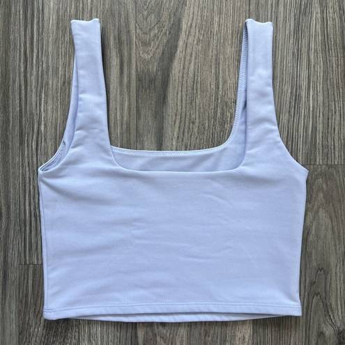 Abercrombie & Fitch Sculpt Luxe Square Neck Tank Top Size Small Blue Athleisure