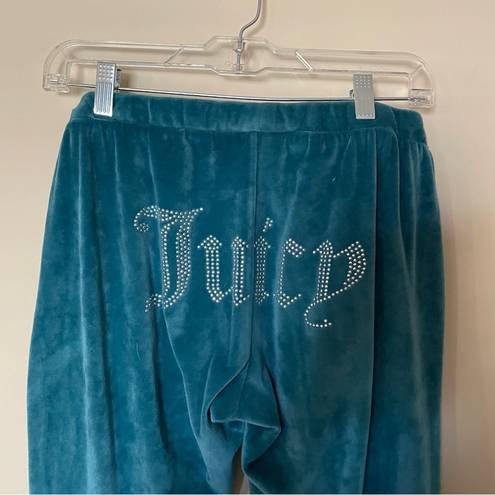 Juicy Couture Teal Velour Y2K Sweatpants Joggers Loungewear