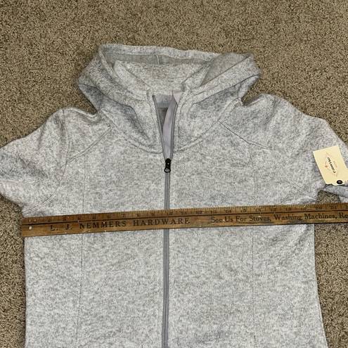 St. John’s Bay NWT  Active Hooded Fleece Jacket Small Gray