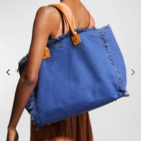 Melissa  odabash navy canvas tote bag