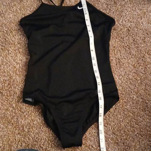 Nike  black racer back one piece swim suit size small