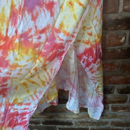 Torrid NWT  Pink Yellow Tie Dye Duster Kimono Women's Size 2/2X