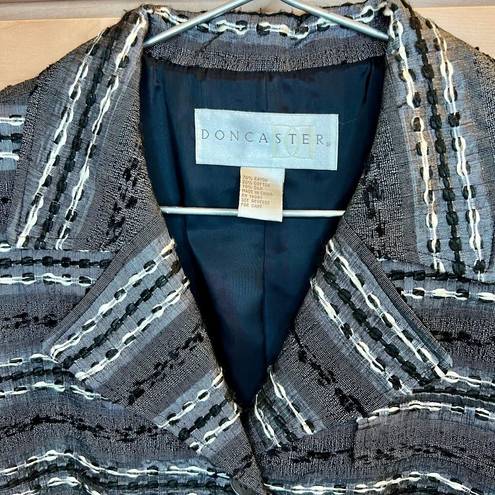 Doncaster  Black Gray White Patterned Blazer Size 14 NEW