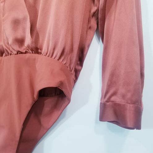 Michelle Mason  Silk Bodysuit Long Sleeves