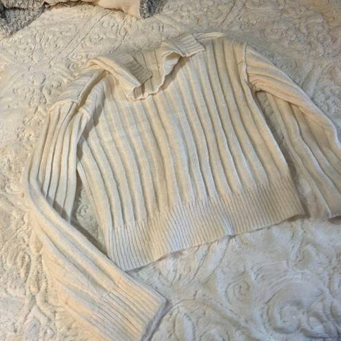 Cream Collared Sweater Tan