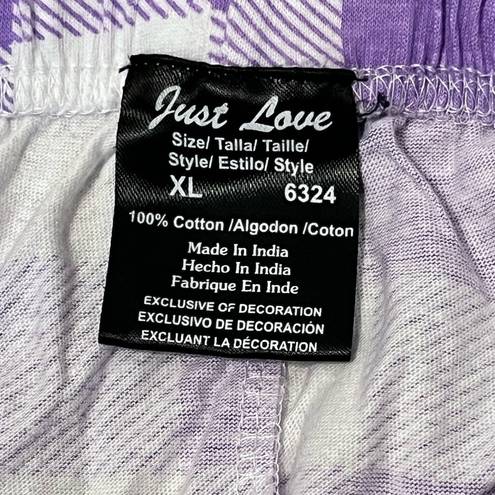 Just Love Women’s Purple Plaid Pajama Lounge Pants Sleepwear