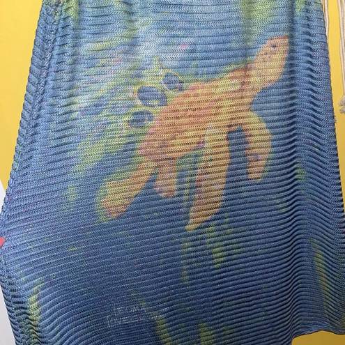 Leoma Lovegrove‎ Turtle Graphic Beach Cover Up Size Small