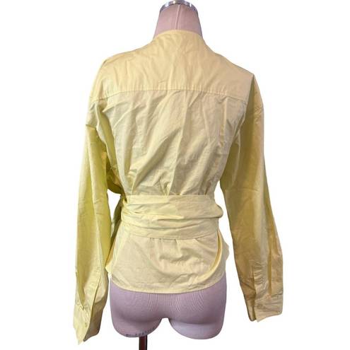 L'Academie L'Academia Ester Wrap Top in Cornsilk Large New Womens Blouse