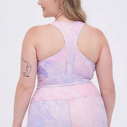 Torrid  longline pastel snakeskin sports bra