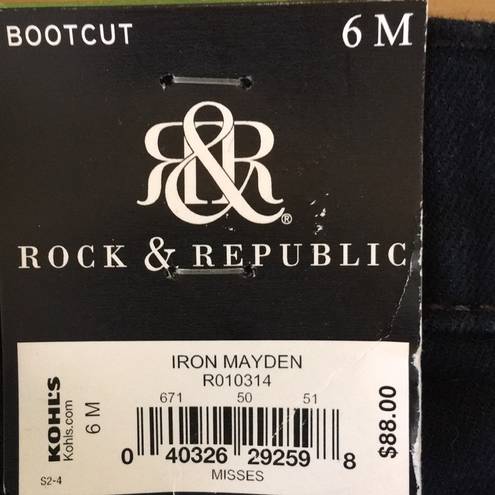 Rock & Republic Misses 6M Bootcut Indigo Stretch Denim Jeans