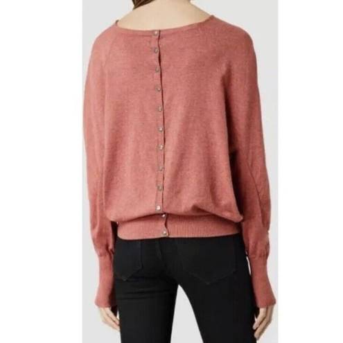 ALLSAINTS  Elgar Cowl Neck Pink Sweater, Size 8