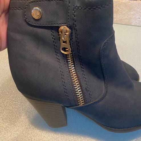 Apt. 9 Blue suede boots w/ gold zipper 💙💙💙