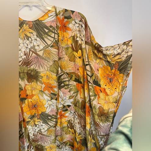 Macchia Di Ruggine Floral Kimono Citrus Colors Yellow